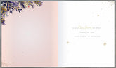 Midnight Wreath Beautiful Wife Embellished & Gold Foiled Christmas Card